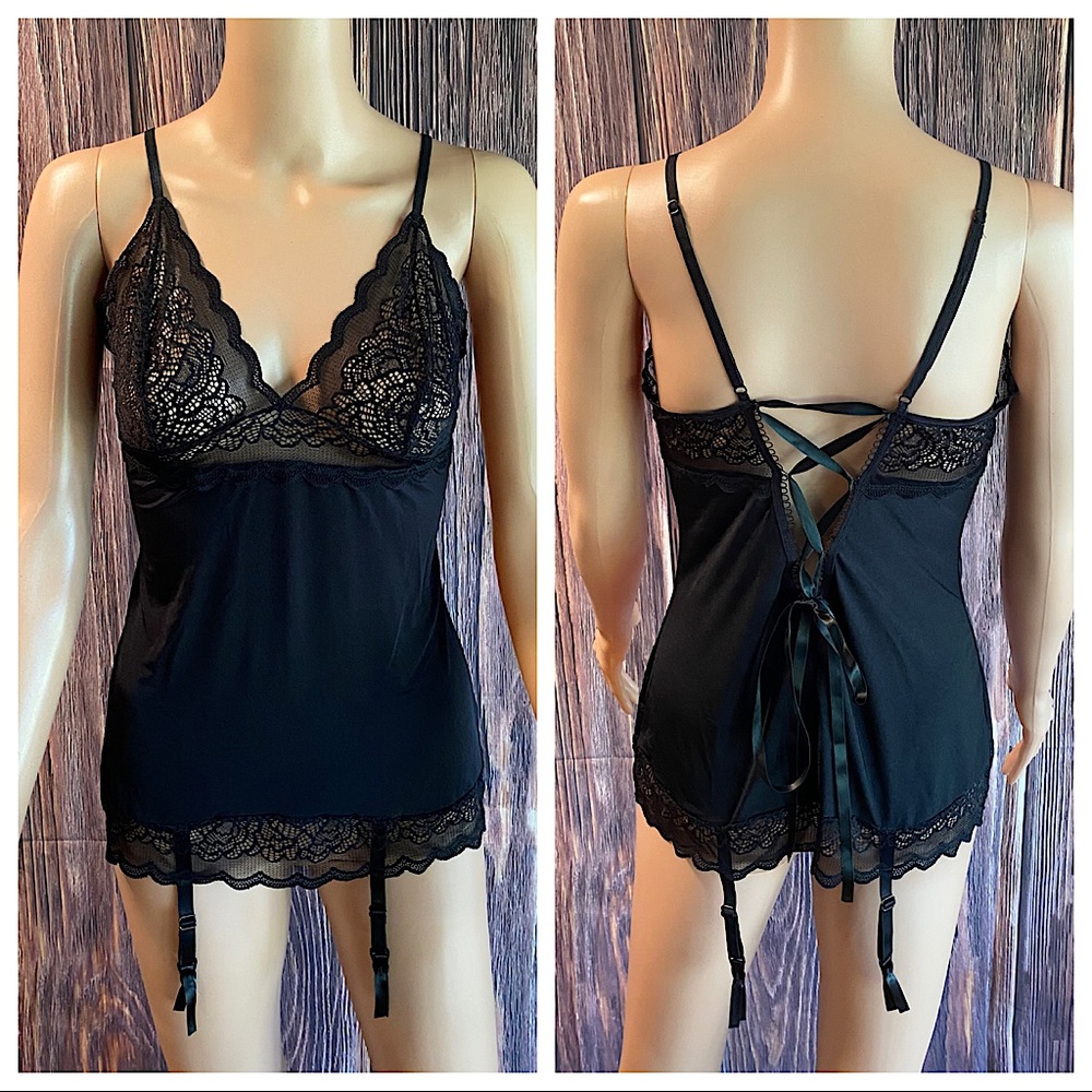 Nordstrom The Escante Collection black lace size large lingerie